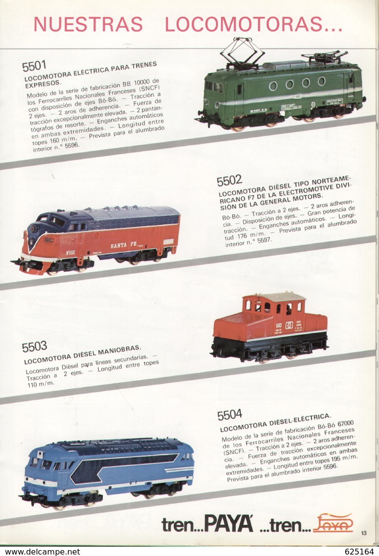 Catalogue PAYA 1977 ...tren Catalogo General HO Made In Spain  - en Espagnol - Zonder Classificatie