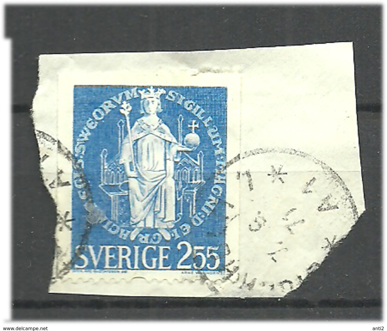 Sweden 1970 Seal Of King Magnus Ladulåsn  Mi 672, Cancelled On Paper - Gebruikt