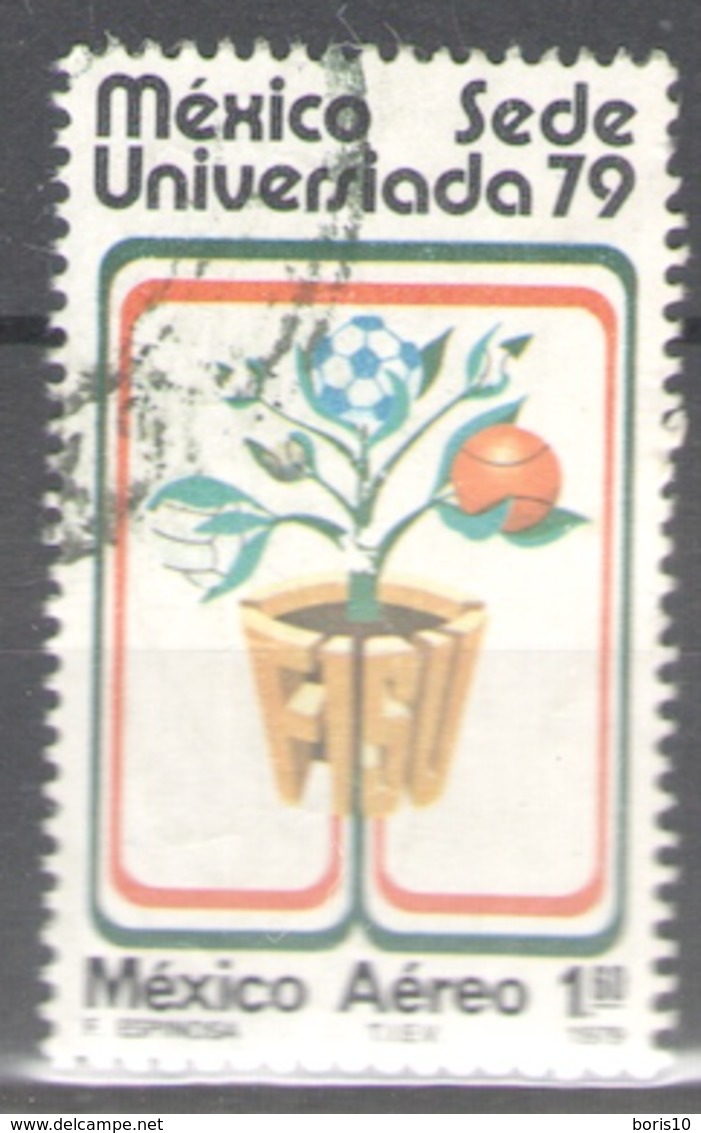 Mexico 1979 Used Soccer, Football, Airmail - "Universiada 79", 10th World University Games, Mexico City - Mexico