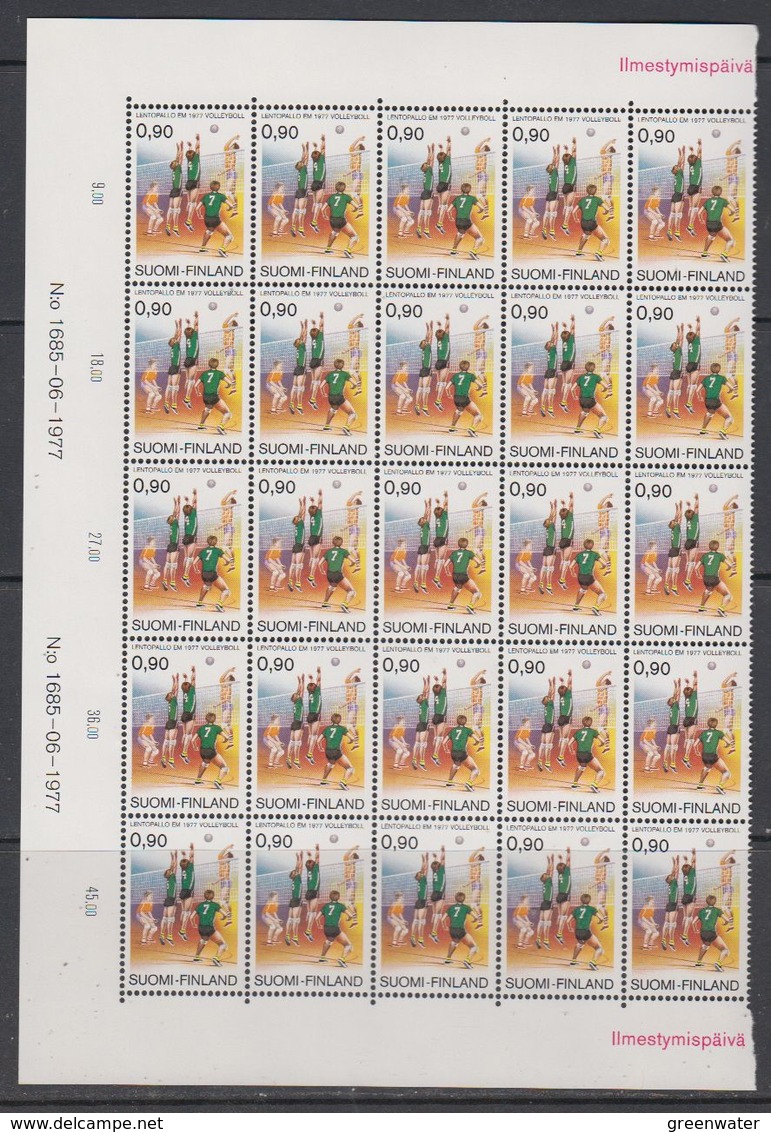Finland 1977 European Championship Volleyball 1v (25x) ** Mnh (F8257) - Europese Gedachte