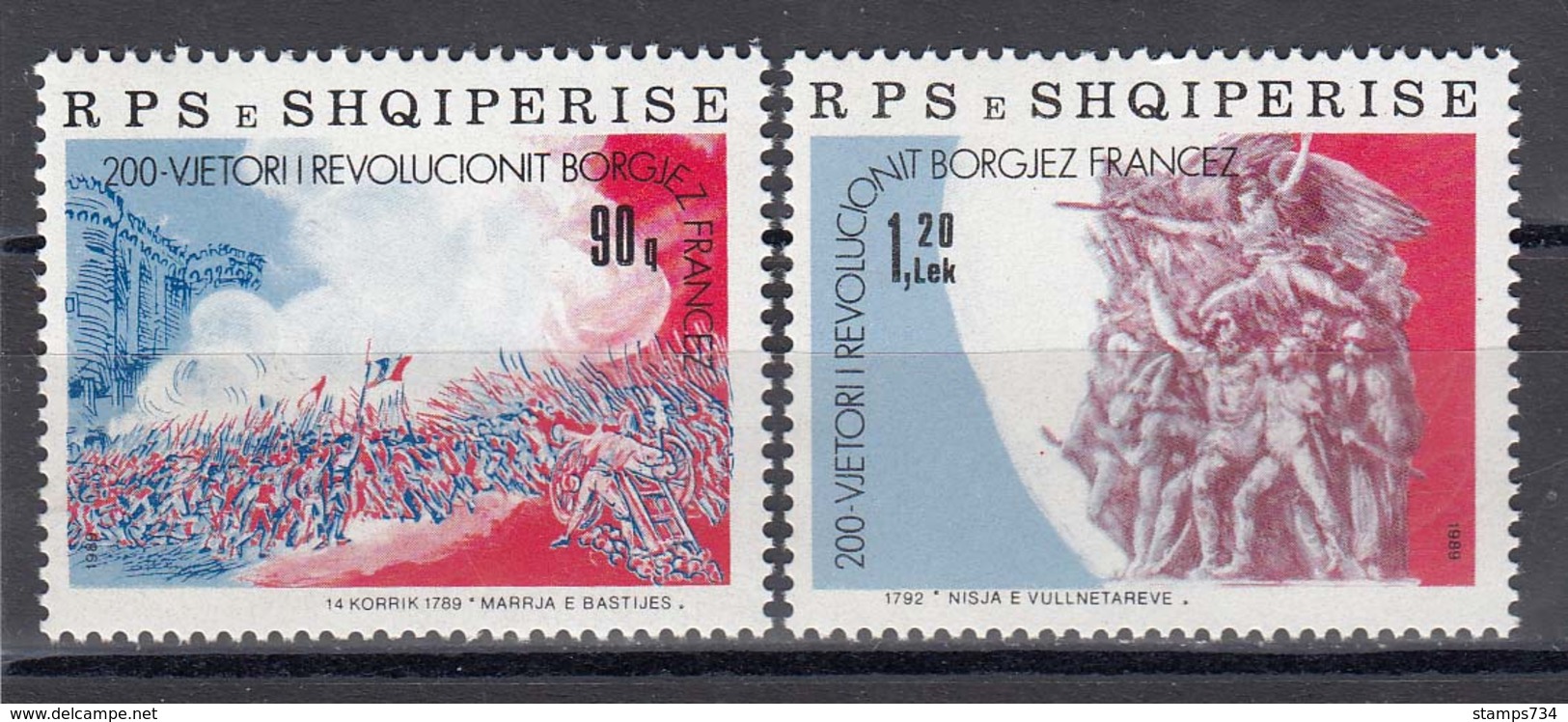 Albania 1989 - Bicentenaire De La Revolution Francaise, Mi-Nr. 2403/04, MNH** - Albanië