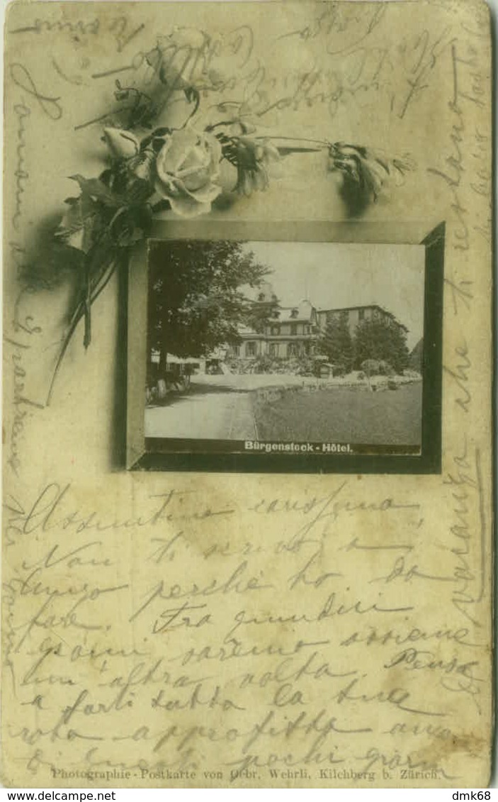 SWITZERLAND - BURENSTOCK HOTEL - POSTKARTE VON GEBR. WEHRLI - 1900s  (BG8308) - Sonstige & Ohne Zuordnung