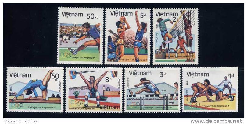 Vietnam Viet Nam MNH Perf Stamps 1984 : Summer Olympic Games In Los Angeles / Weightlifting / Volleyball (Ms631) - Viêt-Nam