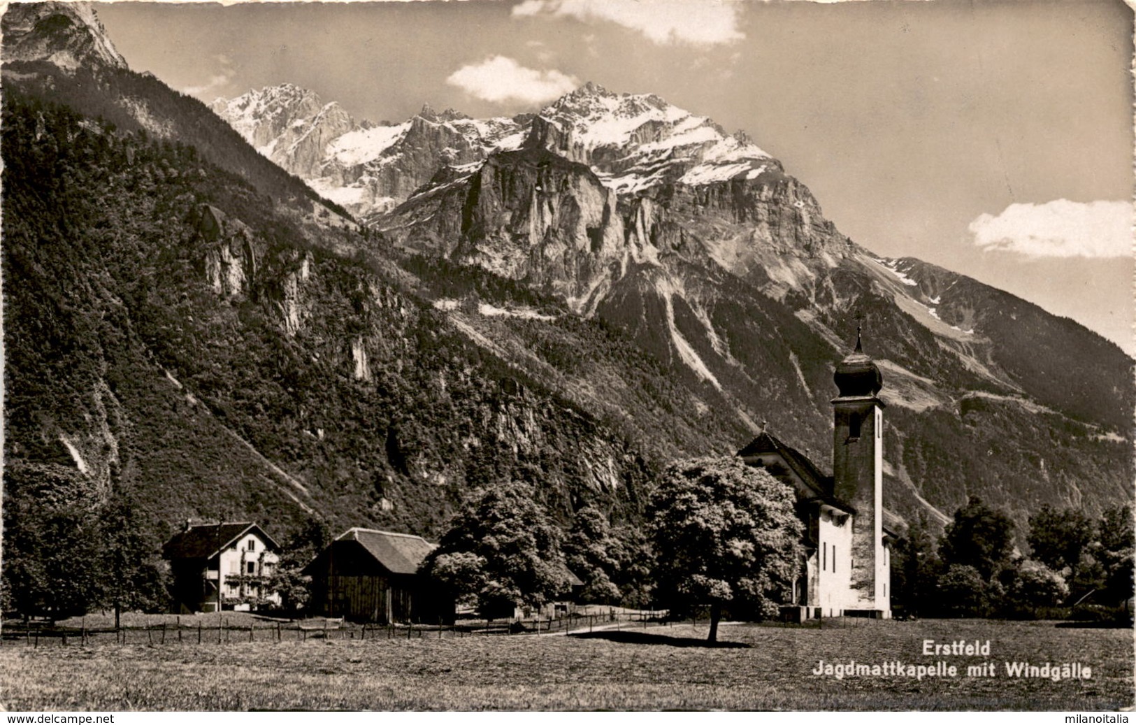 Erstfeld - Jagdmattkapelle Mit Windgälle (8752) - Erstfeld