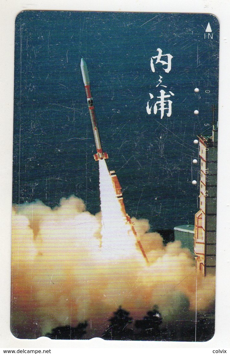 JAPON TELECARTE ESPACE Décollage D'une Fusée - Sterrenkunde