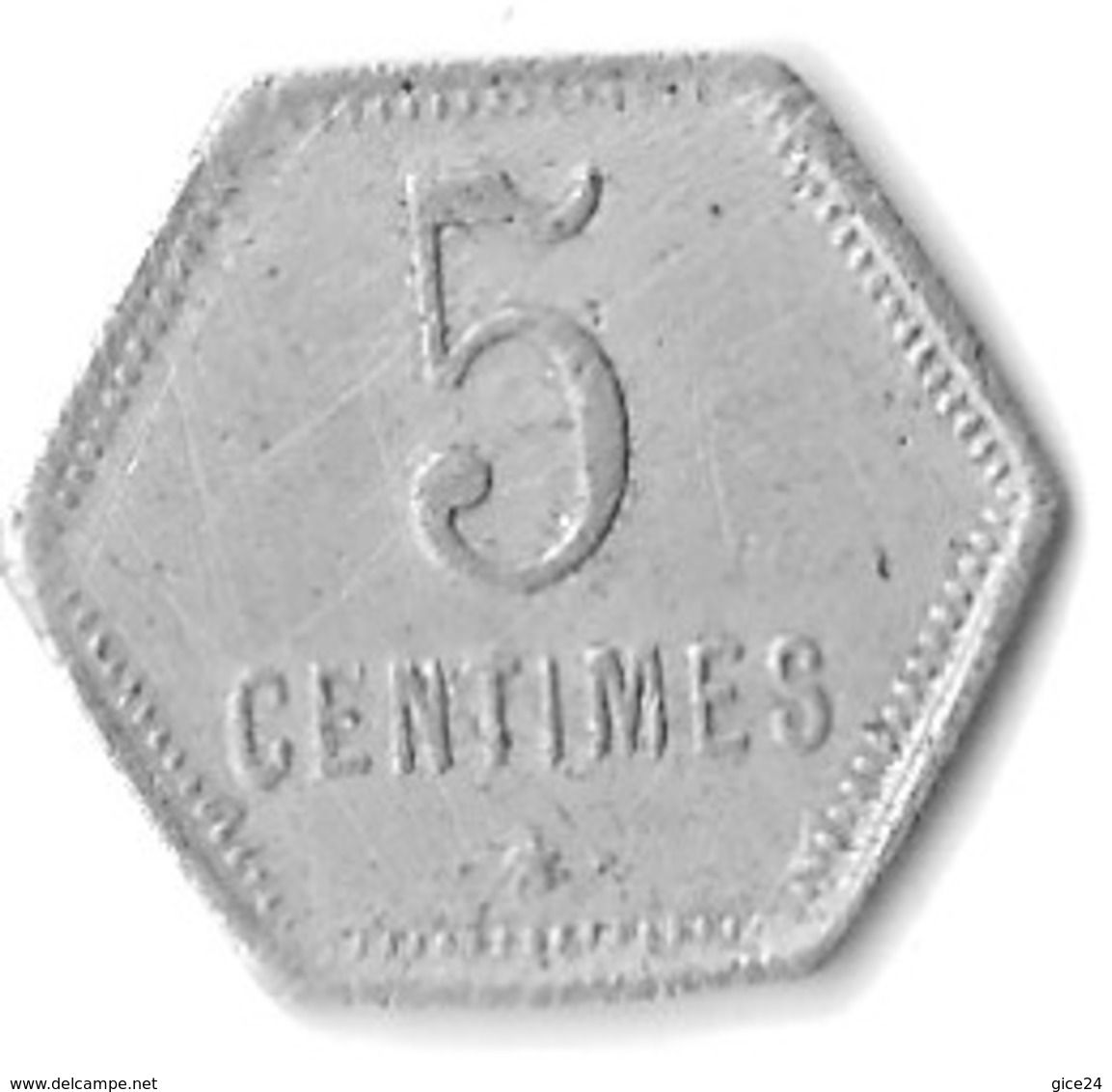 5 Centimes Hexagonale 1920 Reunion - Réunion