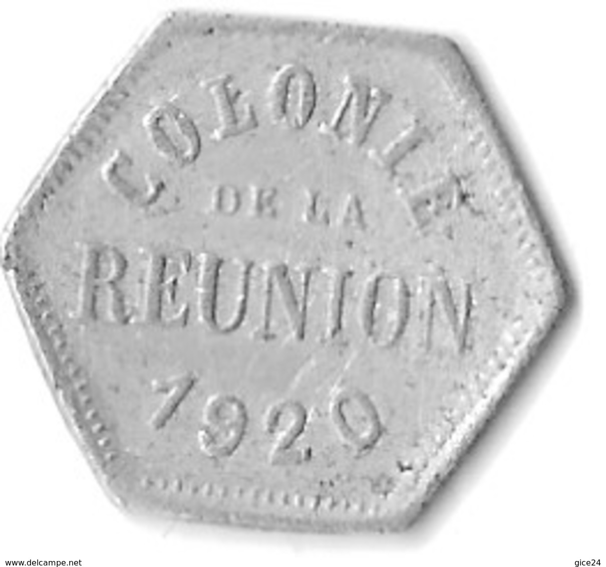 5 Centimes Hexagonale 1920 Reunion - Réunion