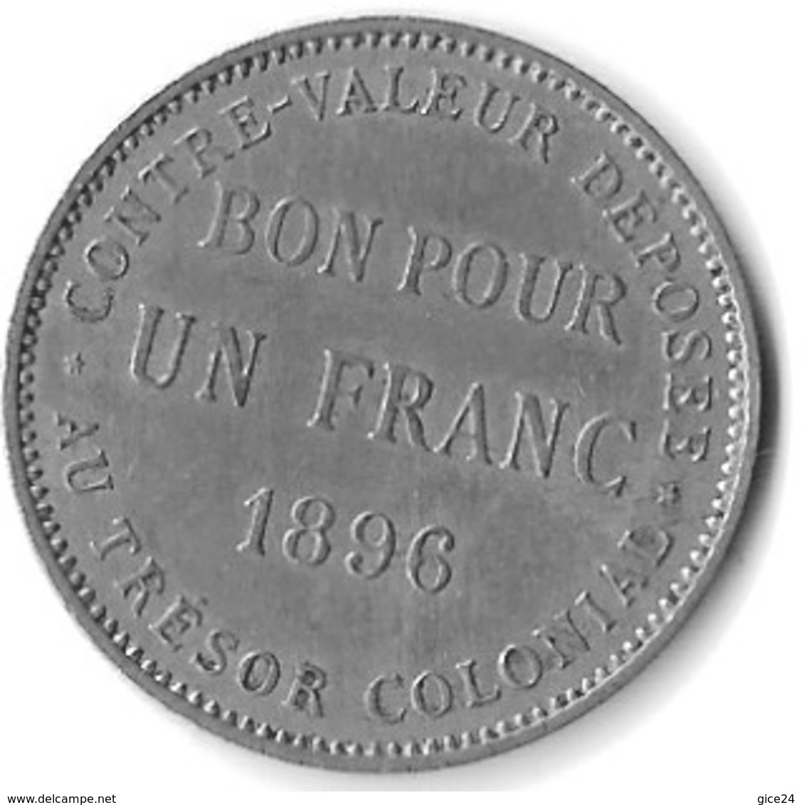 BON POUR UN  FRANC 1896 REUNION - Réunion