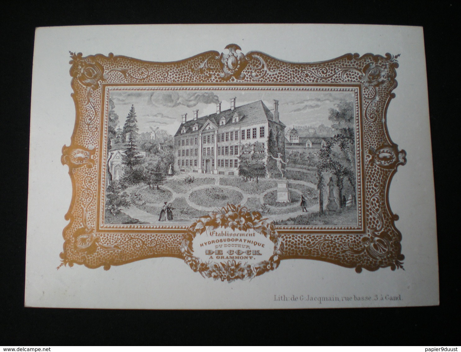 GRAMMONT - ETABLISSEMENT HYDROSUDOPATHIQUE DU DOCTEUR DE COCK - CARTE PORCELAINE 17.5 X 12.5 - Geraardsbergen