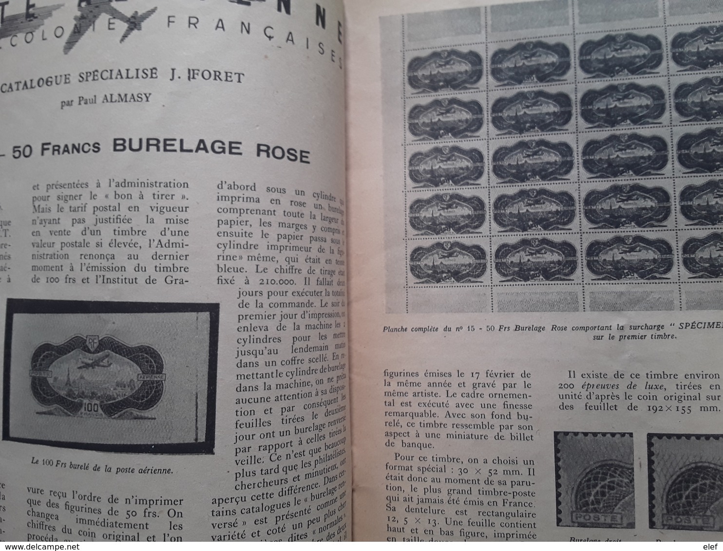 Magazine LA QUINZAINE PHILATÉLIQUE 15 Avril 1946, Aerophilatelie Paris New York,50 F Burele,1f Vermillon France Libre - Français (àpd. 1941)