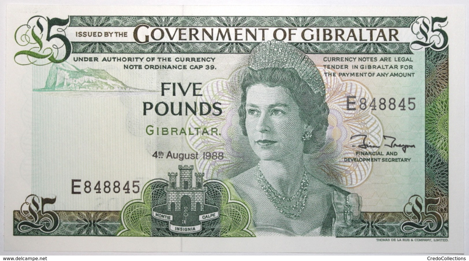 Gibraltar - 5 Pounds - 1988 - PICK 21b - NEUF - Gibraltar