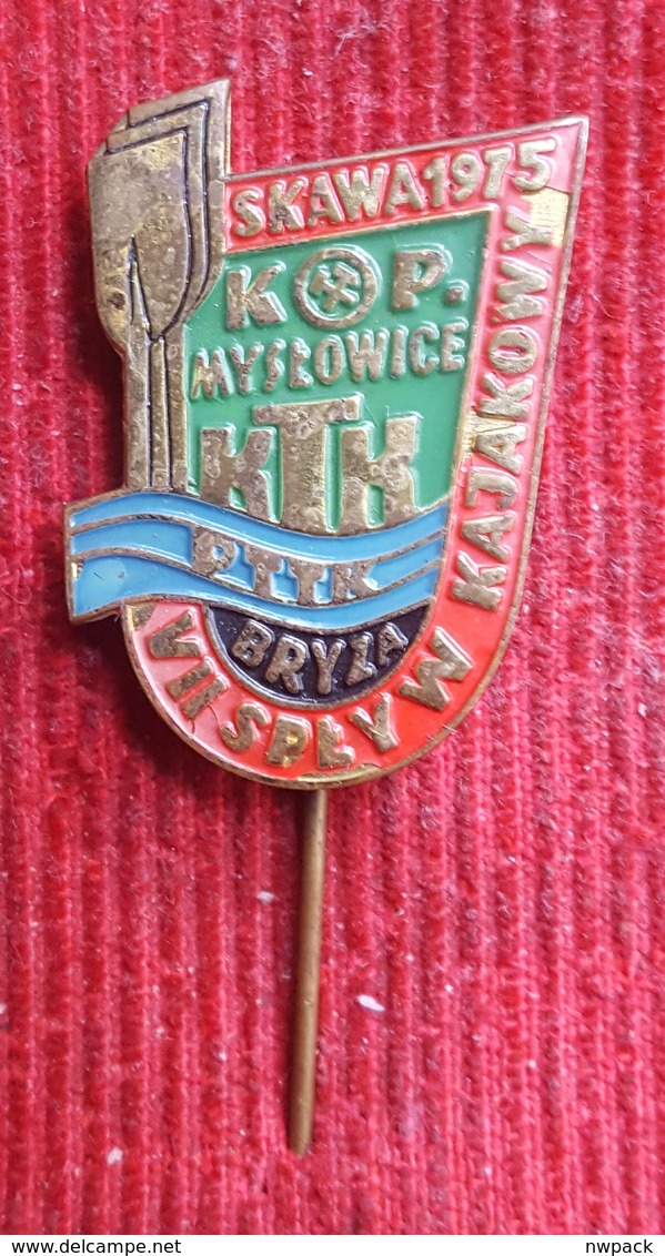 Canoe / Kayak - VII Splyw Kajakowy Skawa 1975 Badge Badge / Pin - Canoë