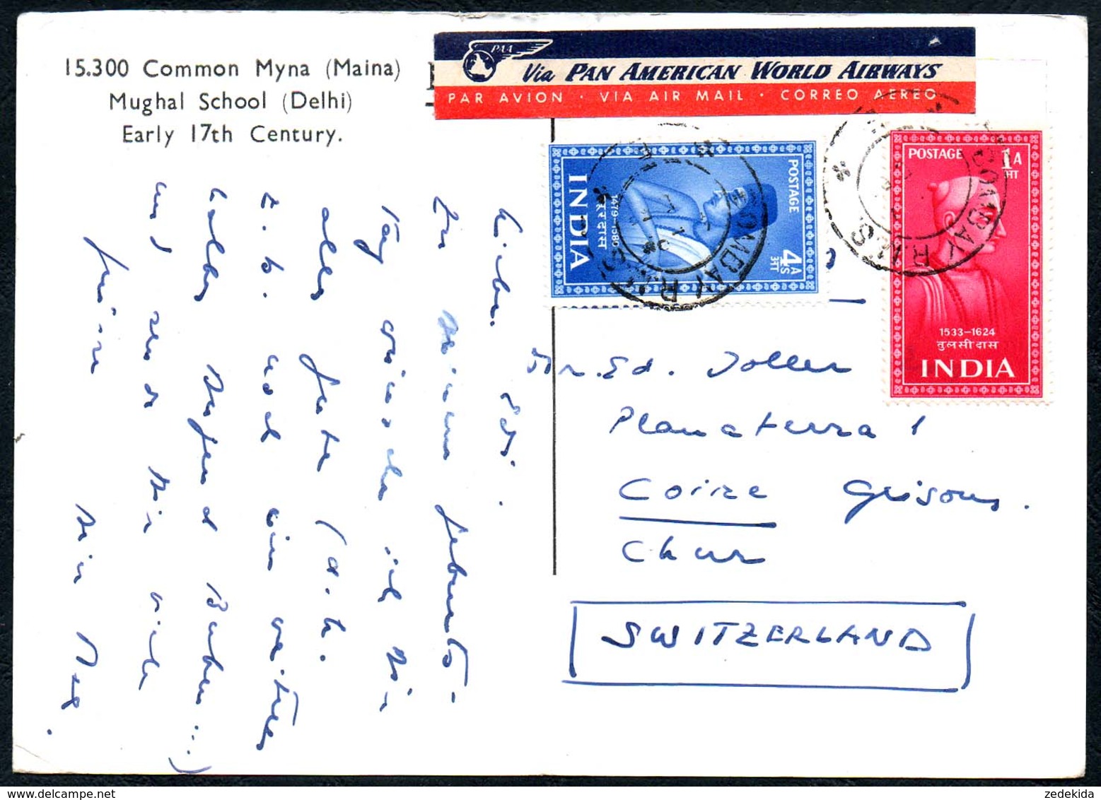 D5563 - Idien Myna Maina Nach Schweiz - Luftpost Airmail - Other & Unclassified