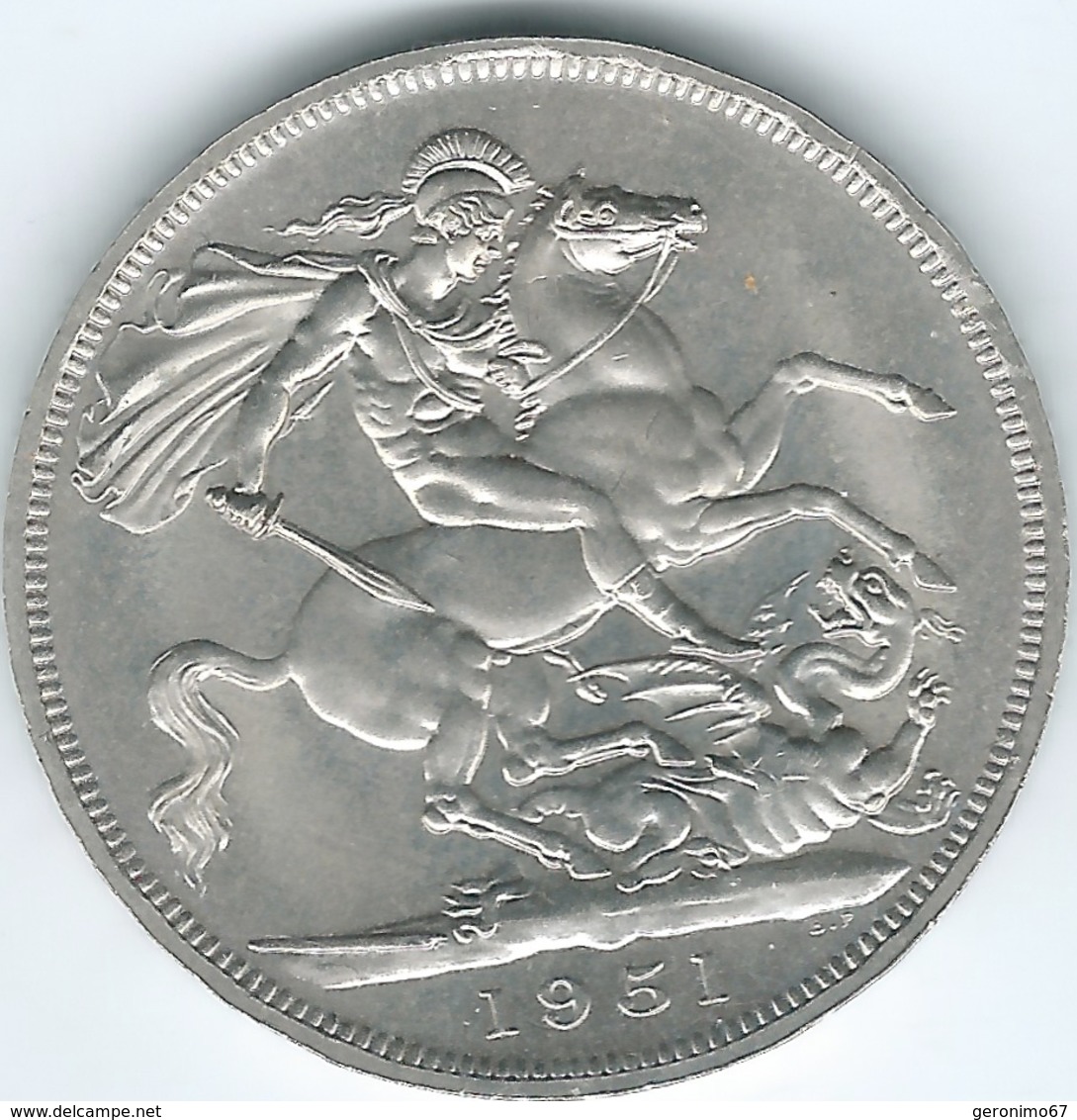 United Kingdom / Great Britain - 1951 - 5 Shillings - George VI - Festival Of Britain -  KM880 - L. 1 Crown