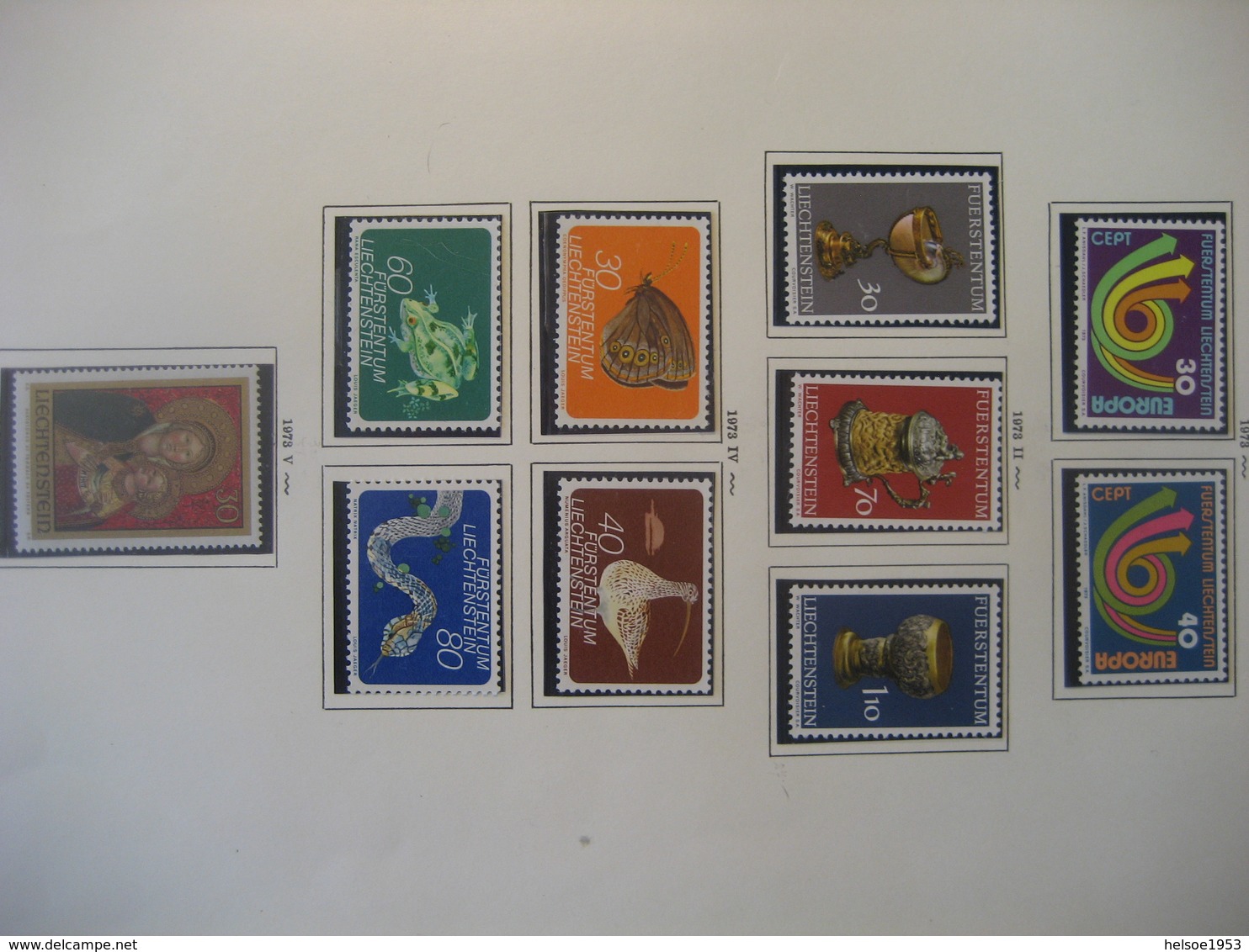 Liechtenstein- Marken  Mi.Nr. 579-580, 587-589, 591-594, 595 Alle ** - Unused Stamps