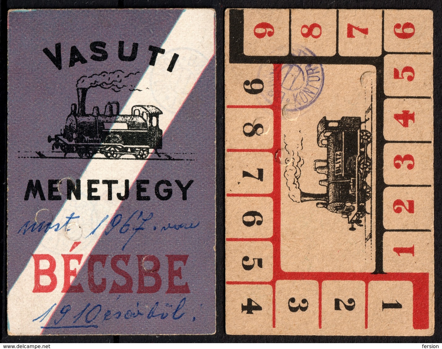 TRAIN RAILWAY Locomotive Toy Childrenpost Postmark Ticket Hungary 1910's To AUSTRIA WIEN Vienna - Europe