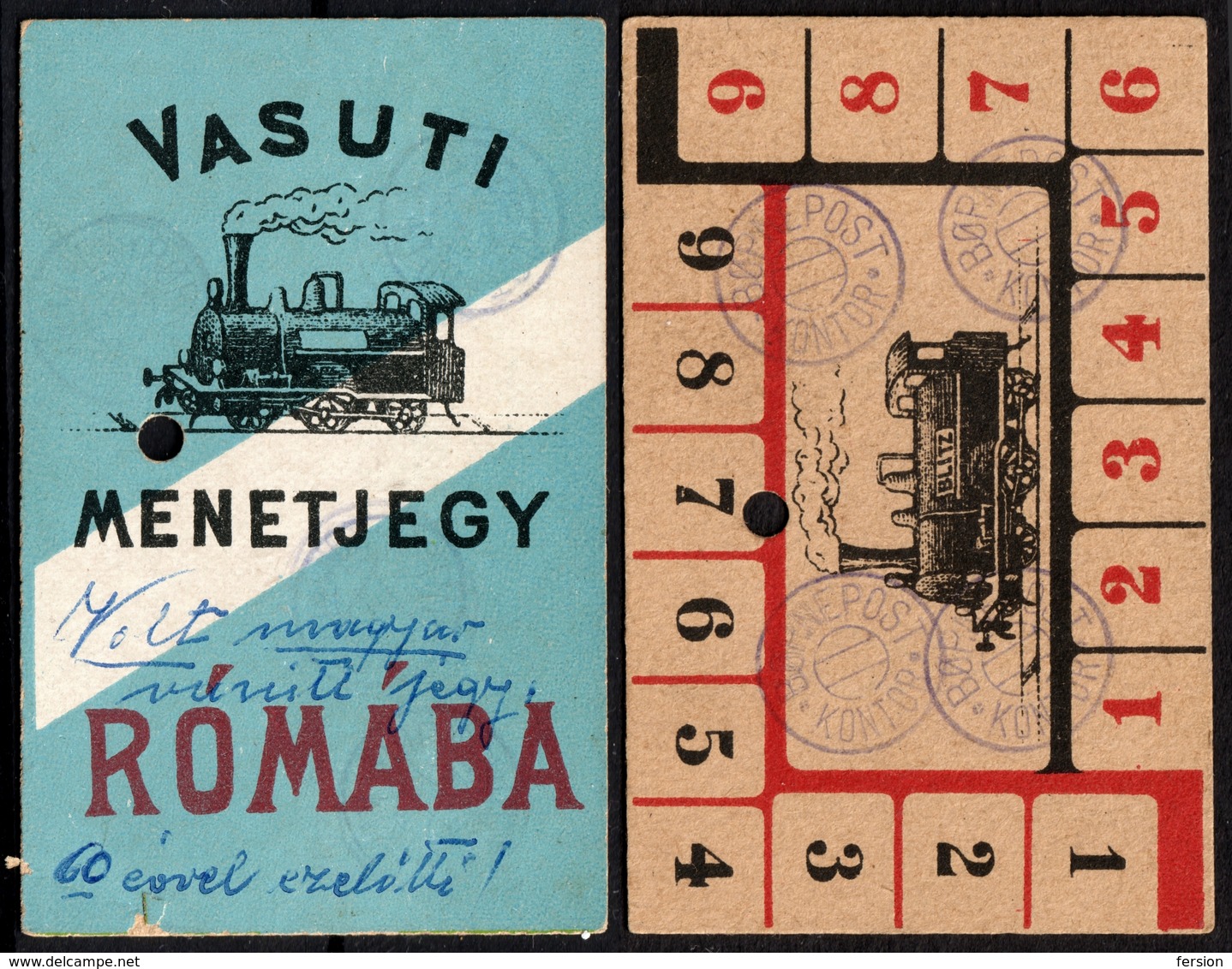 TRAIN RAILWAY Locomotive Toy Childrenpost Postmark Ticket Hungary 1910's To ITALY Rome Roma - Europa