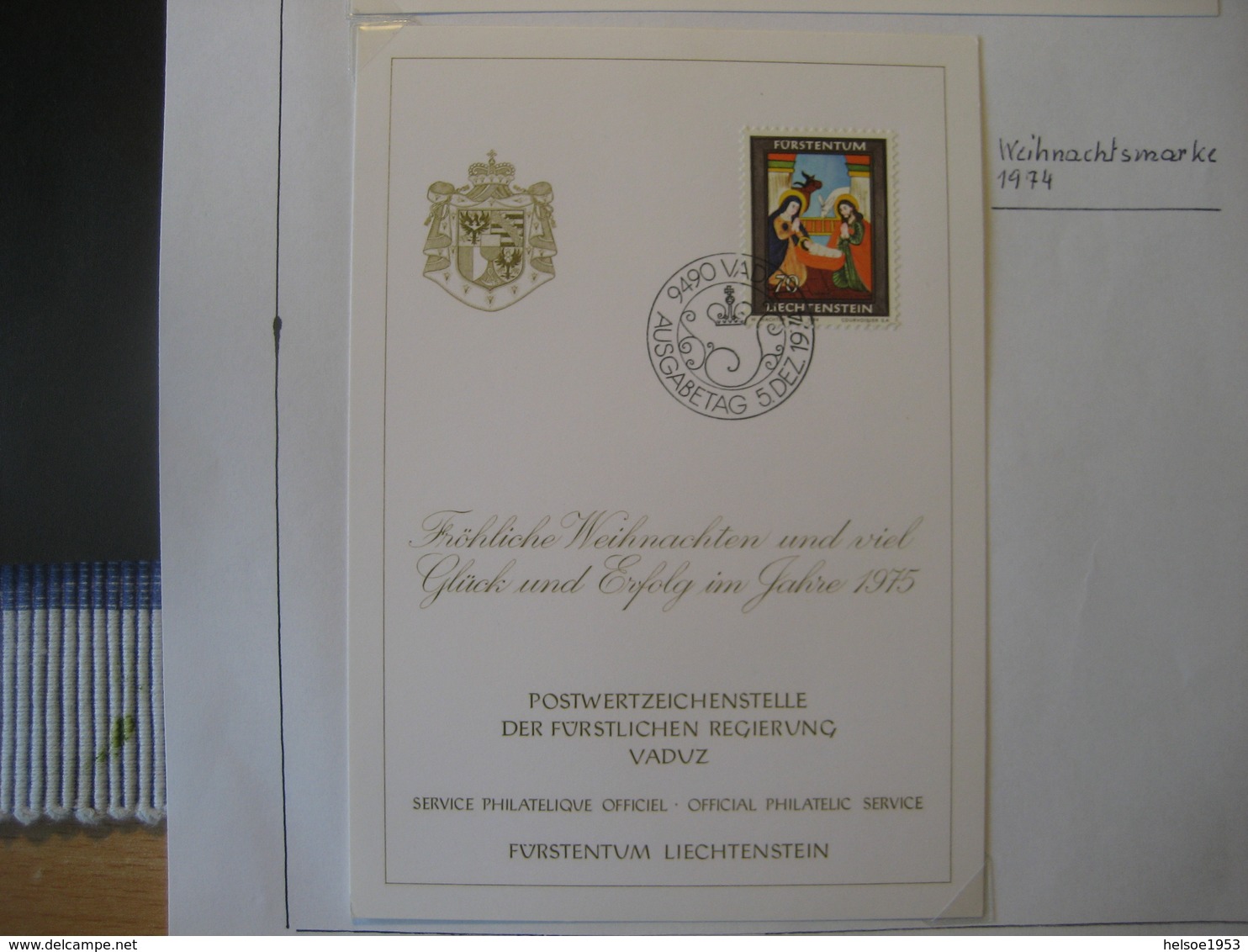 Liechtenstein- Glückwunschkarte Mit Mi.Nr. 619 - Ungebraucht