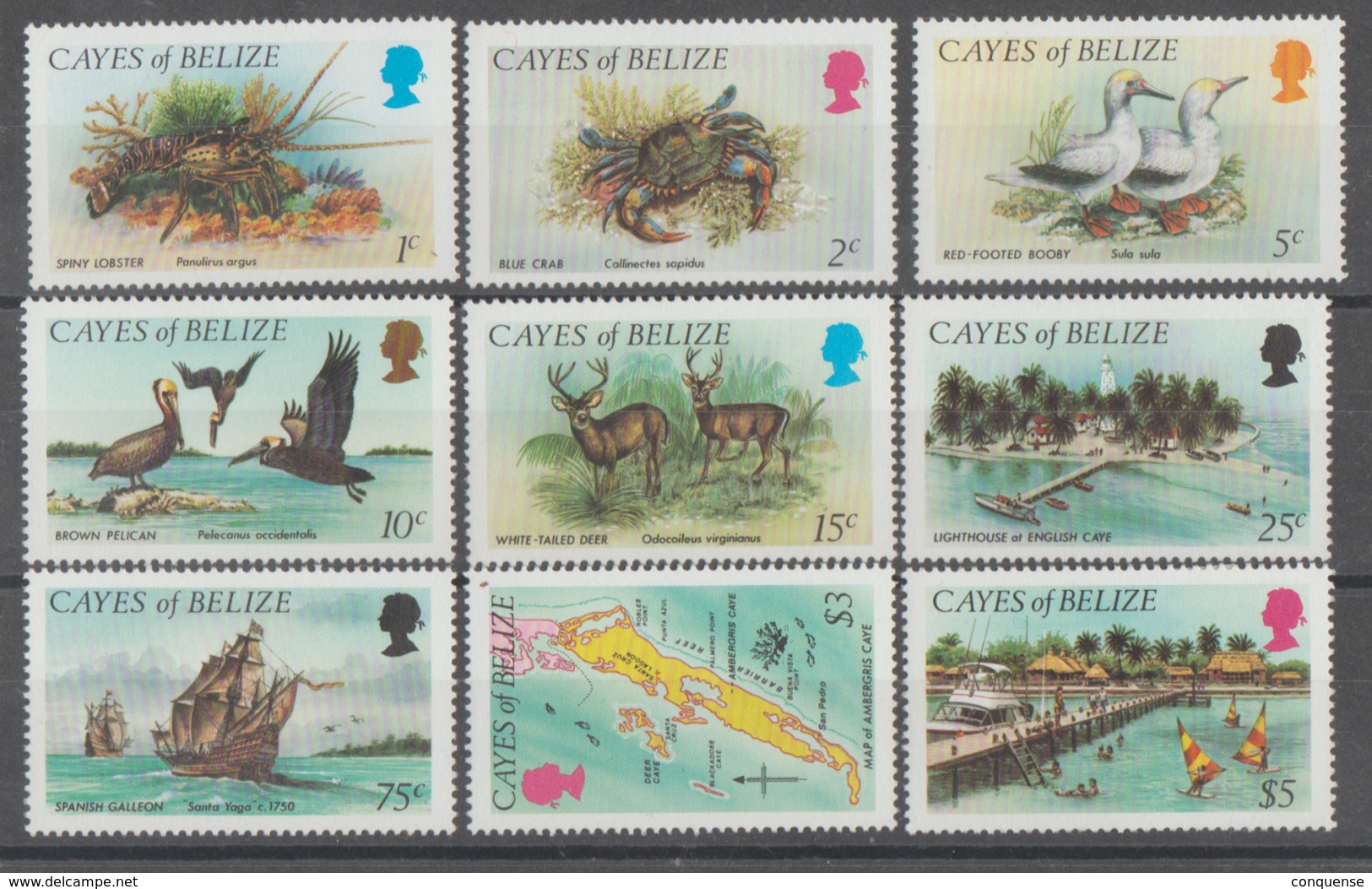 CAYES OF BELIZE  1984  **   MNH  YVERT   1/9   VALOR   17.50 € - Belize (1973-...)