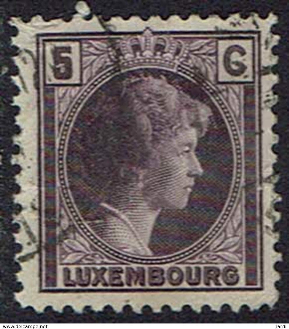 Luxemburg 1926, MiNr 166, Gestempelt - 1926-39 Charlotte De Profil à Droite