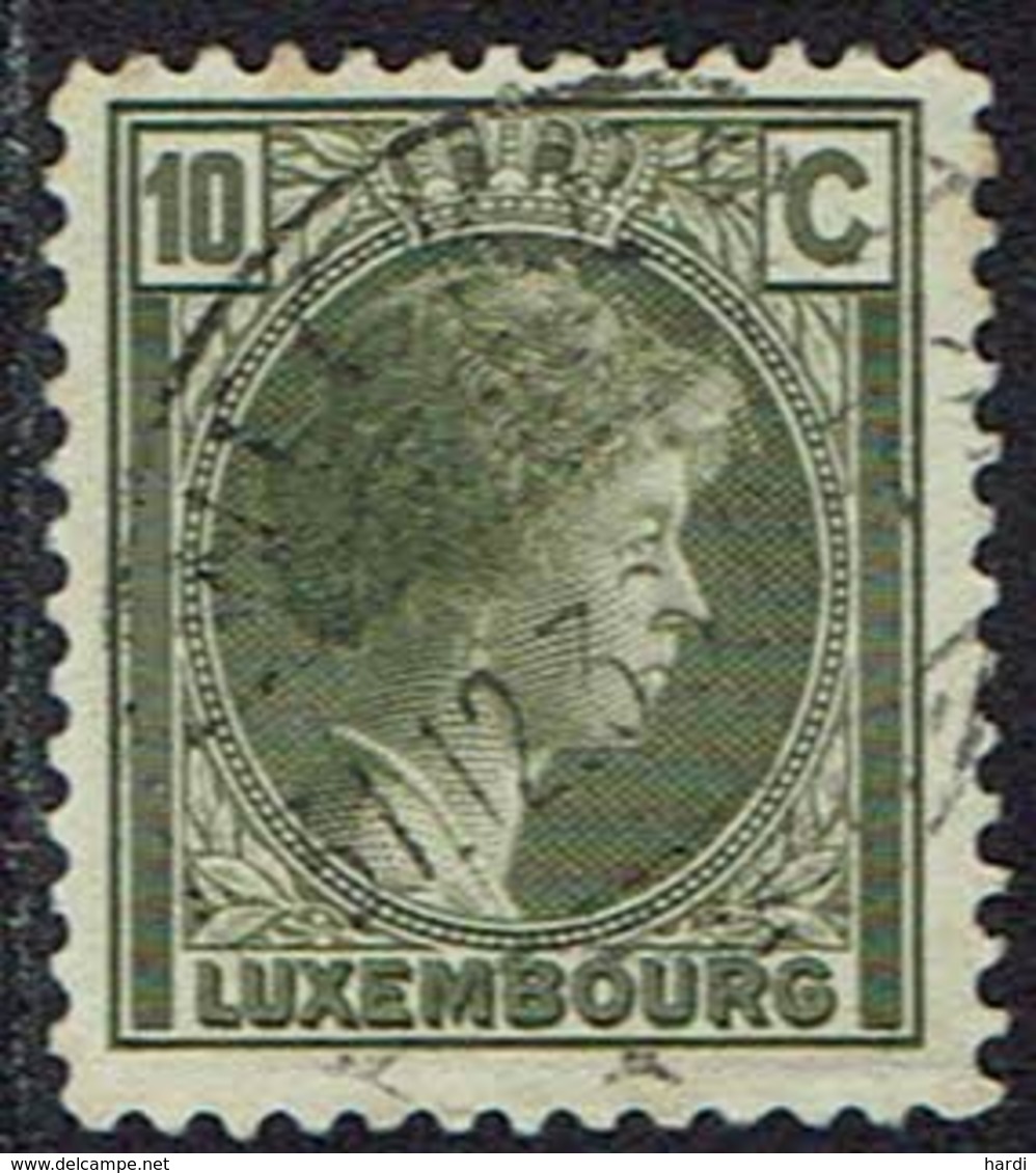 Luxemburg 1926, MiNr 167, Gestempelt - 1926-39 Charlotte De Profil à Droite