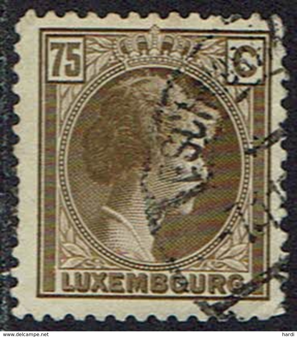 Luxemburg 1927, MiNr 189, Gestempelt - 1926-39 Charlotte De Perfíl Derecho