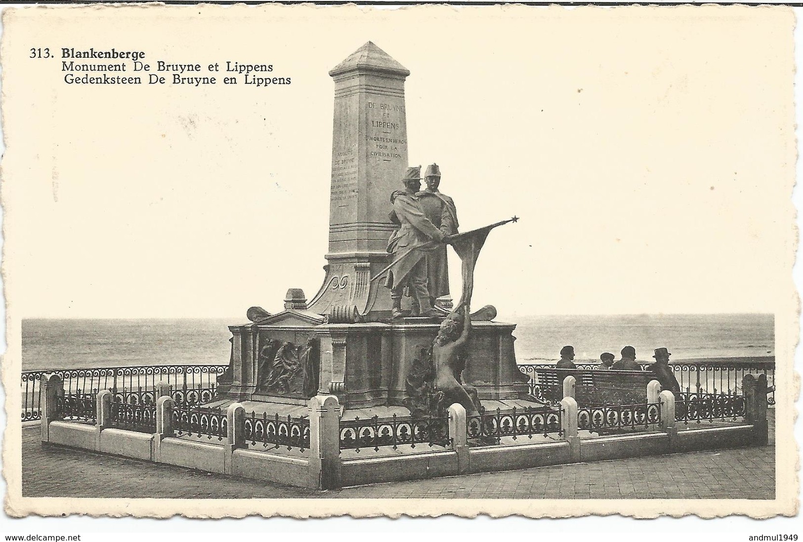 BLANKENBERGE - Monument De Bruyne Et Lippens - A Circulé - Blankenberge