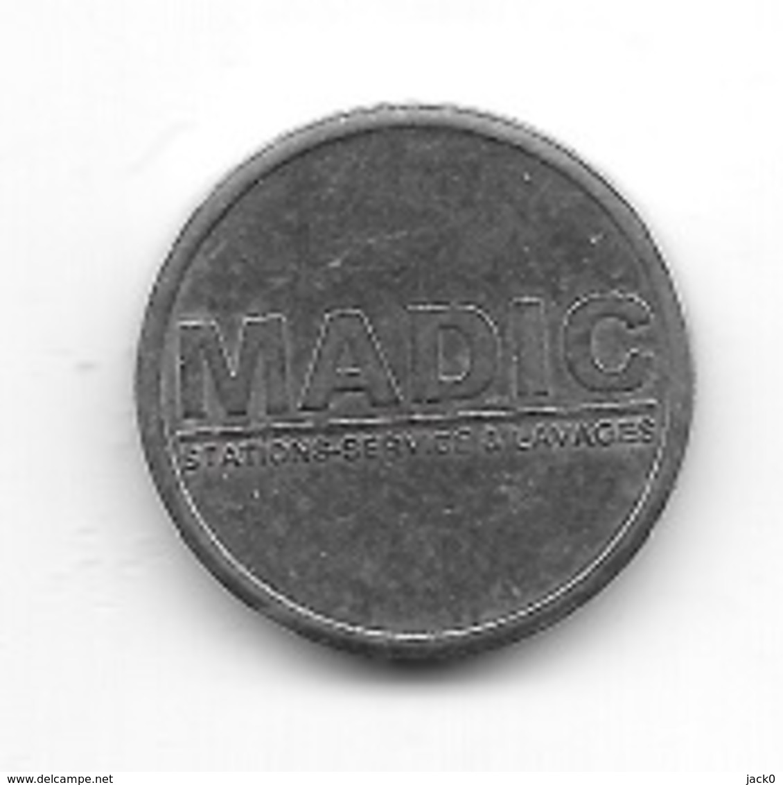 Jeton  Automobiles  MADIC  STATIONS - SERVICE & LAVAGES  Verso  Idem - Trolley Token/Shopping Trolley Chip