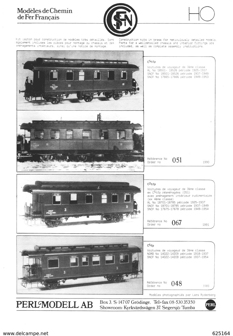 Catalogue PERL MODELL AB 1995 SNCF SNCB CFL  - En Allemand, Néerlandais Et Français - Nederlands