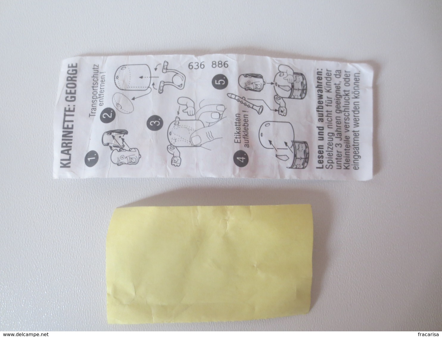 Kinder Surprise Deutch 1997 : BPZ + Stickers N° 636886 - Instructions