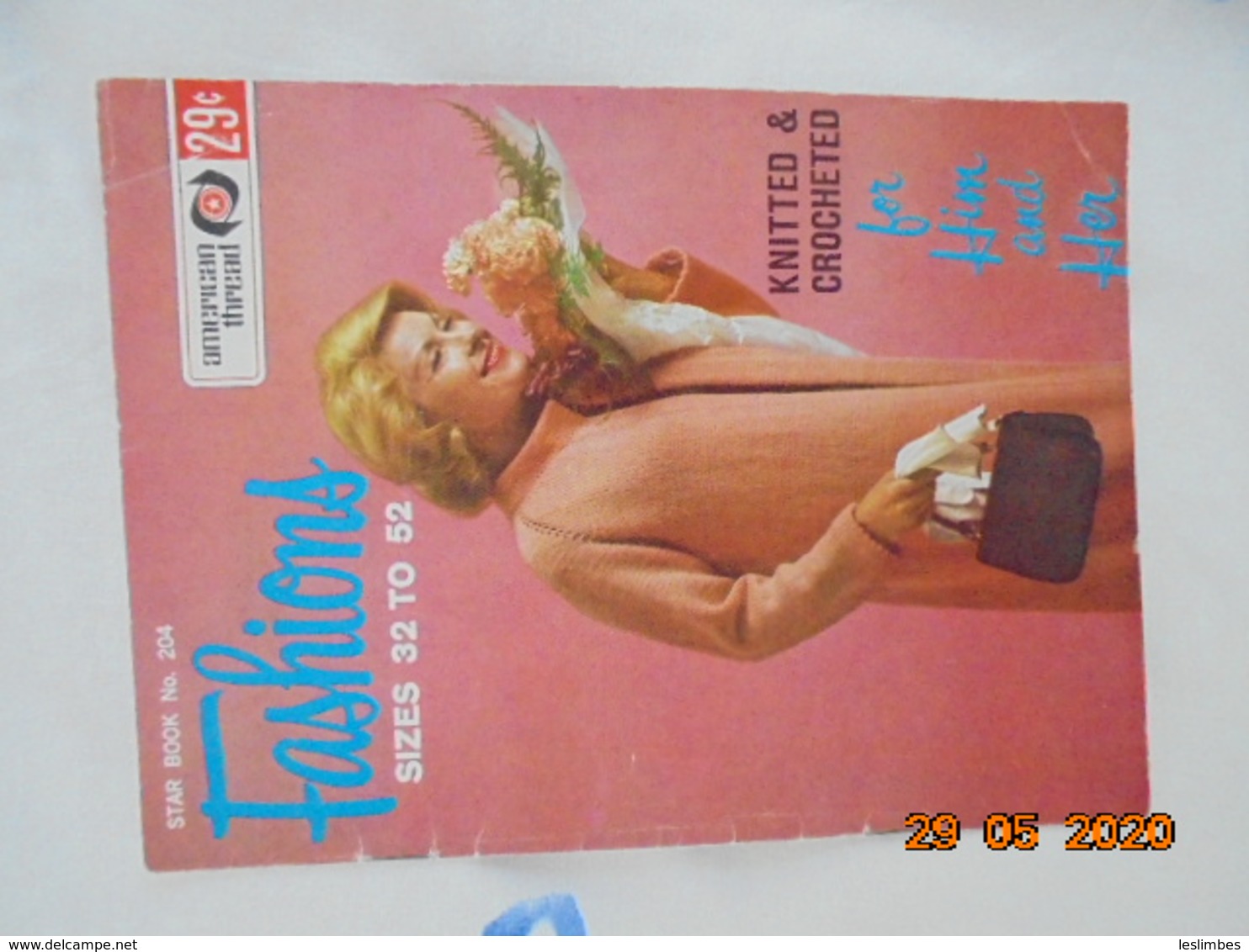 Star Book No. 204: Fashions Sizes 32 To 52 Knitted & Crocheted For Him And Her By The American Thread Co. - Ocios Creativos