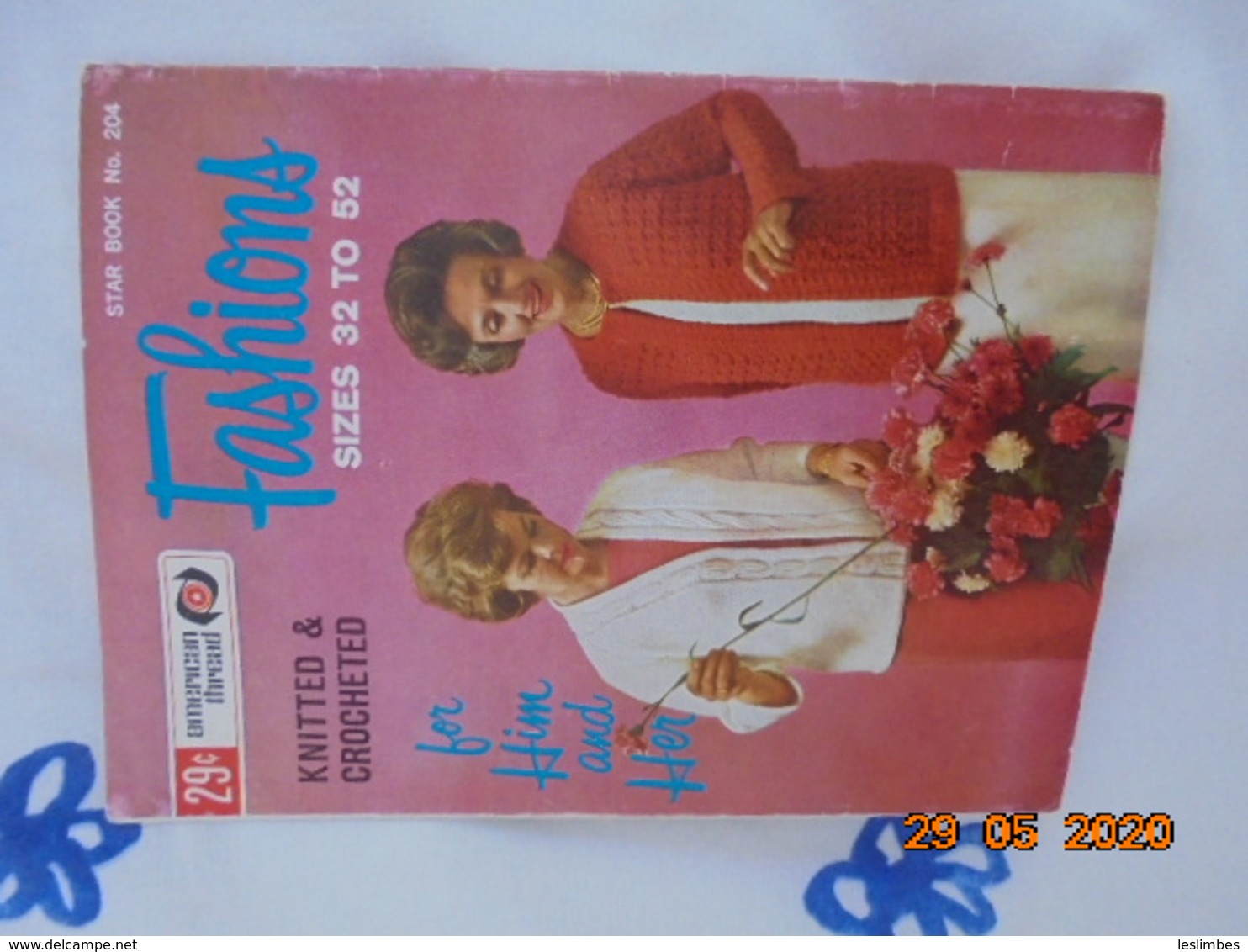 Star Book No. 204: Fashions Sizes 32 To 52 Knitted & Crocheted For Him And Her By The American Thread Co. - Hobby Creativi