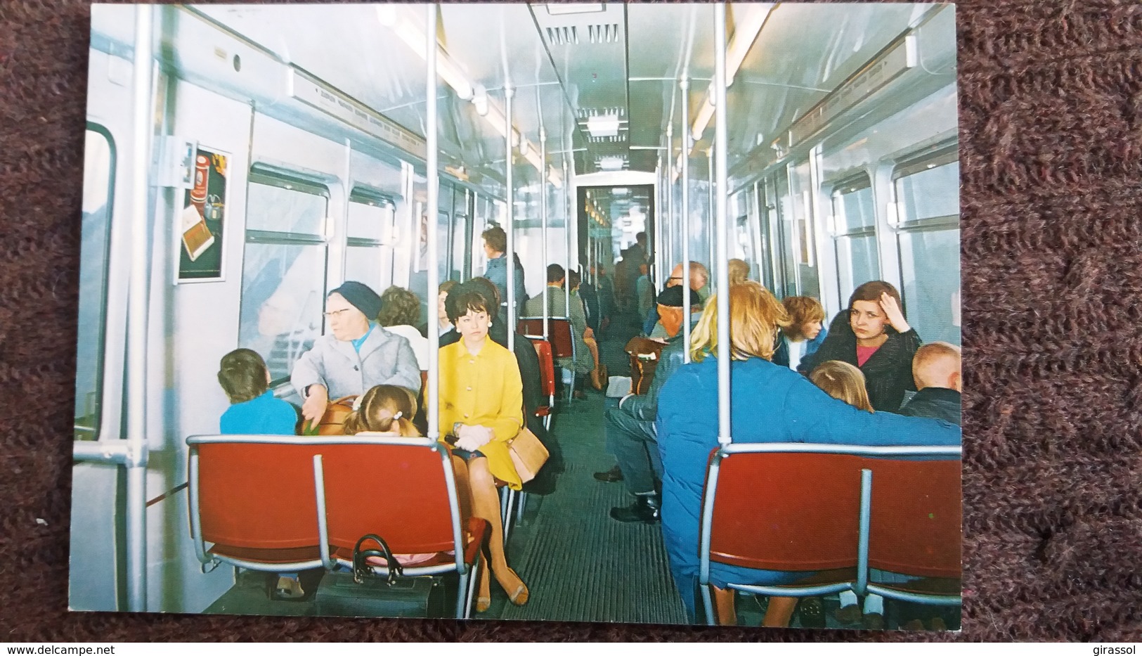 CPSM METRO ROTTERDAM ANIMATION VUE DANS UNE VOITURE DU METRO ED SPANJERSBERG - Métro