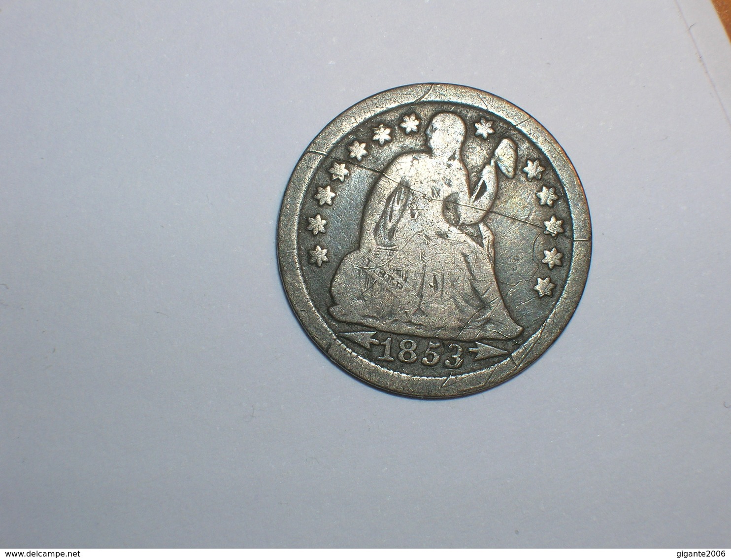 ESTADOS UNIDOS/USA 10 CENTAVOS 1853 (5860) - 1837-1891: Seated Liberty (Libertà Seduta)