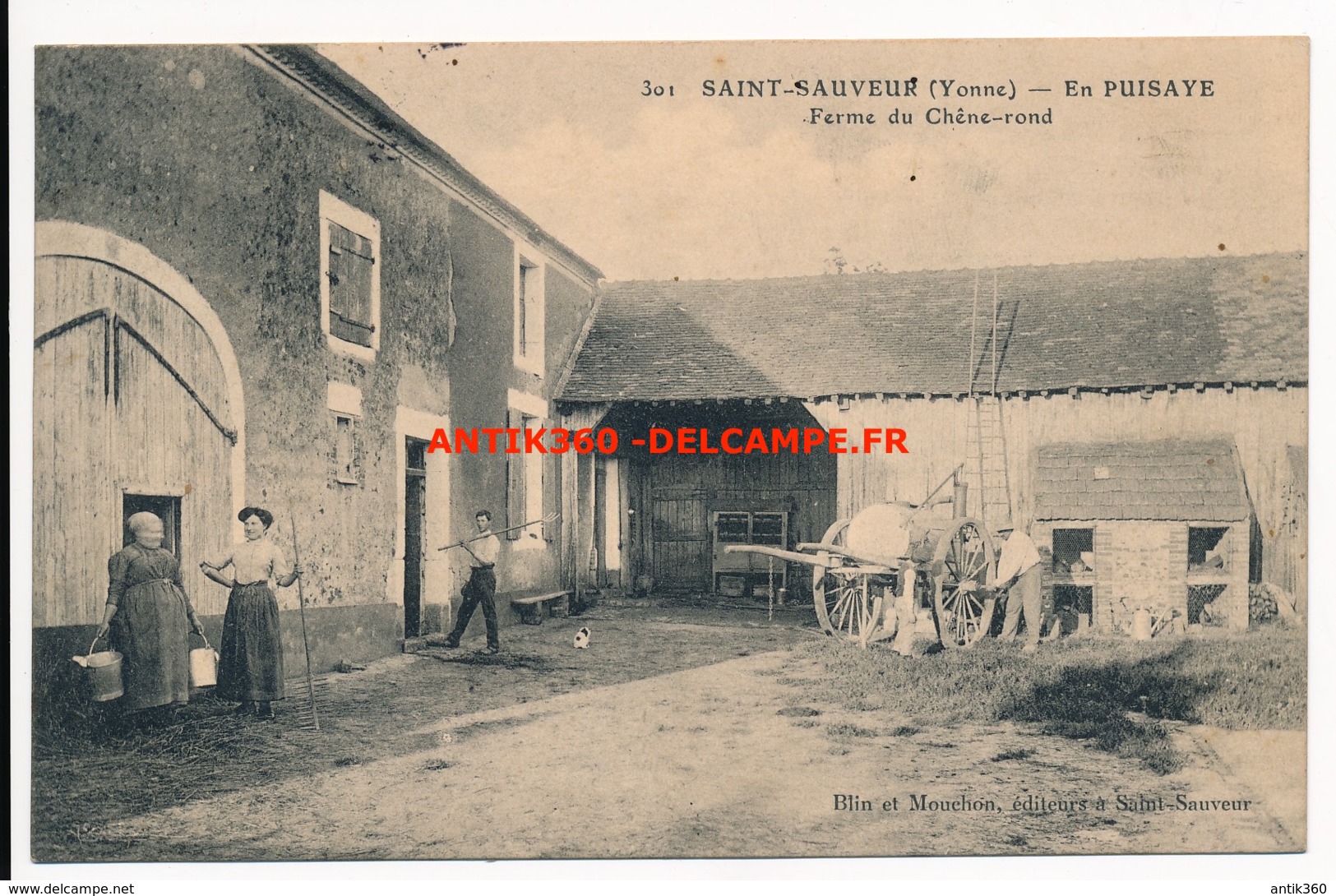 CPA 89 Rare Carte SAINT SAUVEUR EN PUISAYE Ferme Du Chêne-Rond - Saint Sauveur En Puisaye