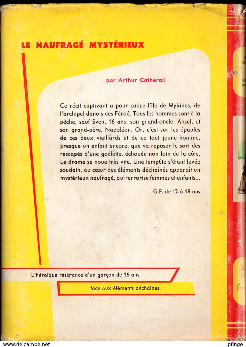 Le Naufragé Mystérieux Par Arthur Catherall - Rouge Et Or Souveraine N°675 - Illustrations : Maurice Parent - Bibliothèque Rouge Et Or