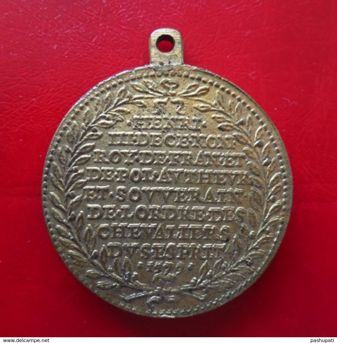 Médaille - Création De L'ordre Du St Esprit 1579 (reproduction) - Henri III - Intevere Christus - 40mm 31,74g - Adel