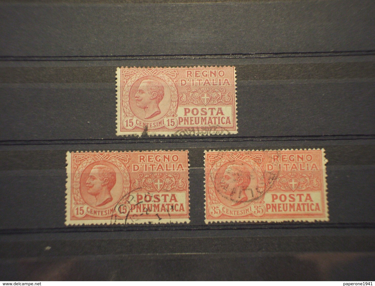 ITALIA REGNO - POSTA PNEUMATICA - 1927/8 RE 2 + 1 VALORE - TIMBRATI/USED - Pneumatic Mail