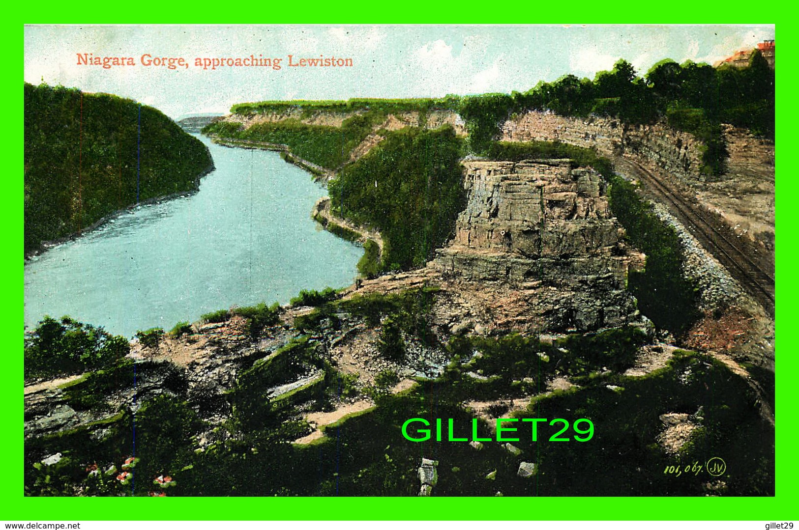 LEWISTON, ME - NIAGARA GORGE APPROCHING THE CITY -  THE VALENTINE & SONS PUB. CO LTD - - Lewiston