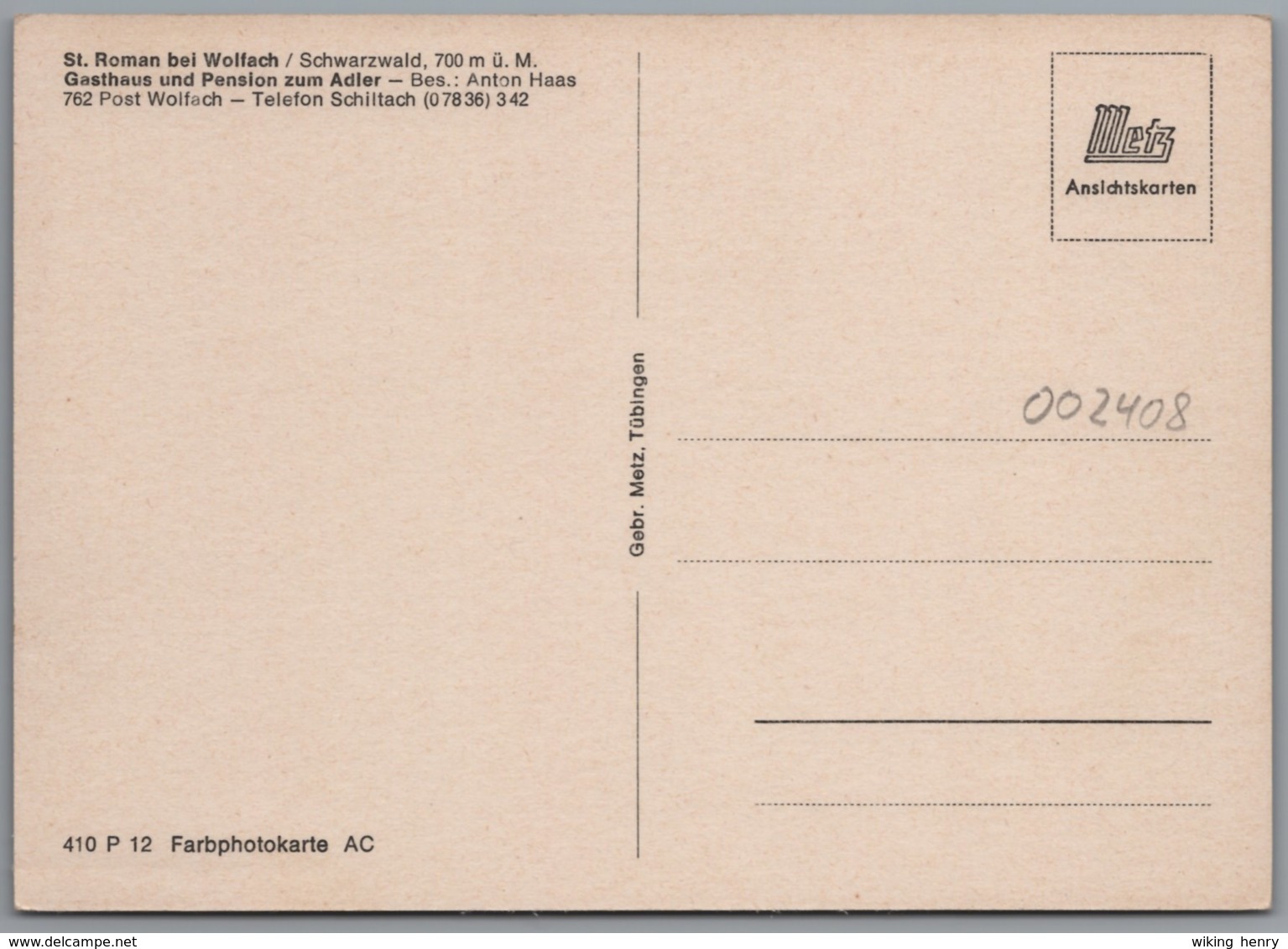 Wolfach Kinzigtal St Roman - Gasthaus Und Pension Zum Adler - Wolfach