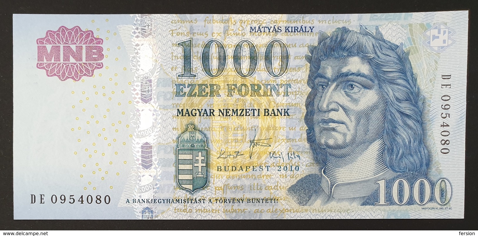HUNGARY HONGRIE UNGARN 1000 / 1.000 FORINT - 2010 Edition UNC BANKNOTE / King Corvin Matthias FOUNTAIN Visegrád - Ungheria