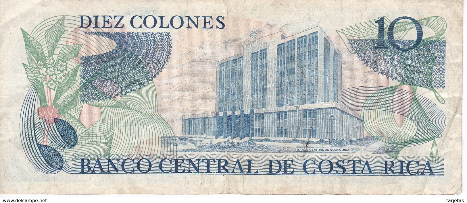 BILLETE DE COSTA RICA DE 10 COLONES AÑO 1985  (BANKNOTE) - Costa Rica