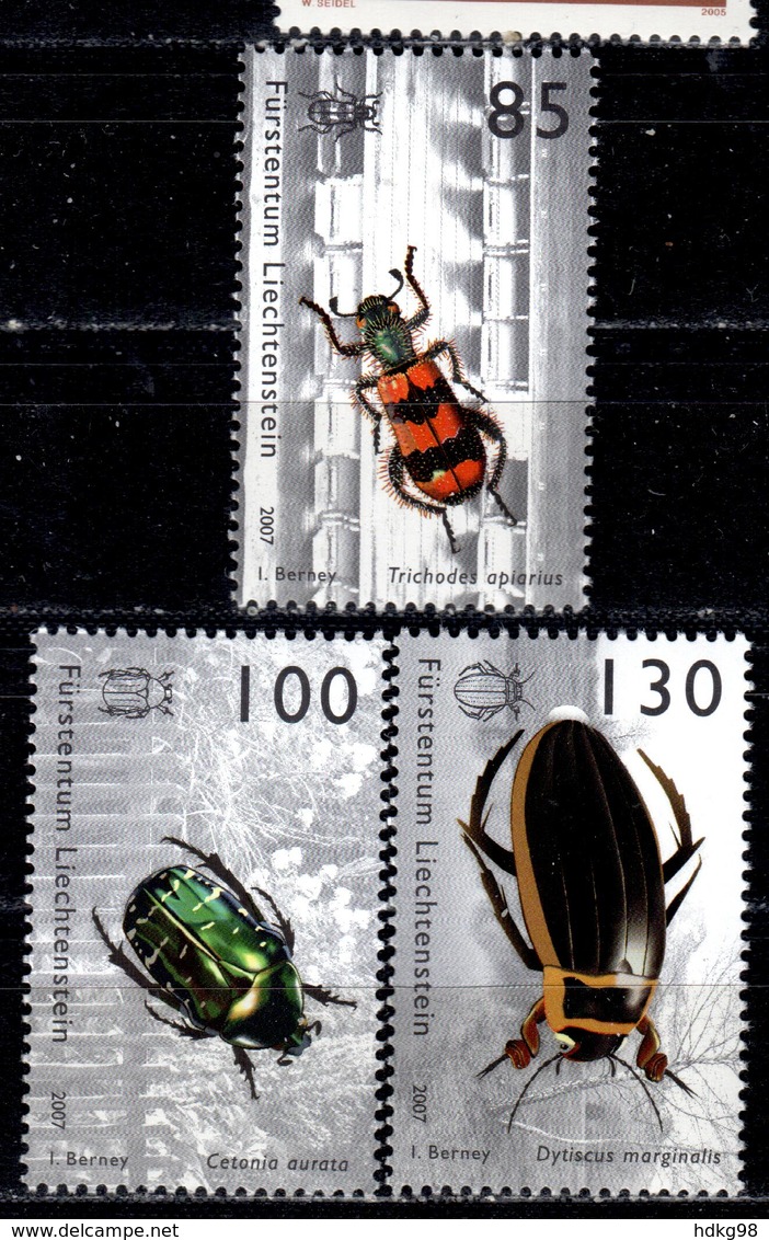 FL+ Liechtenstein 2007 Mi 1457-59 Mnh Käfer GH - Nuevos