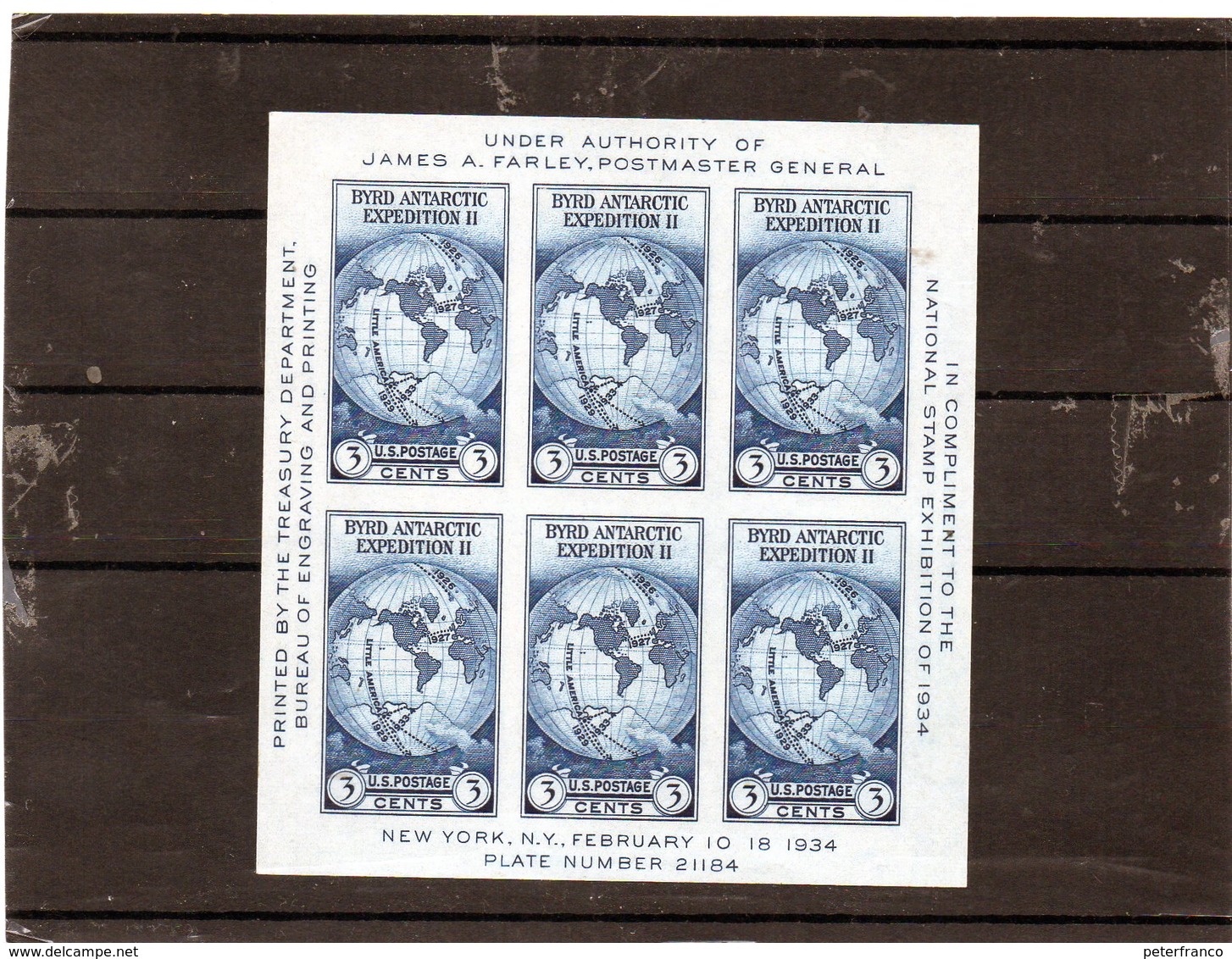 CG39 - 1934 Stati Uniti -Byrd Antarctic Expedition - Forschungsprogramme