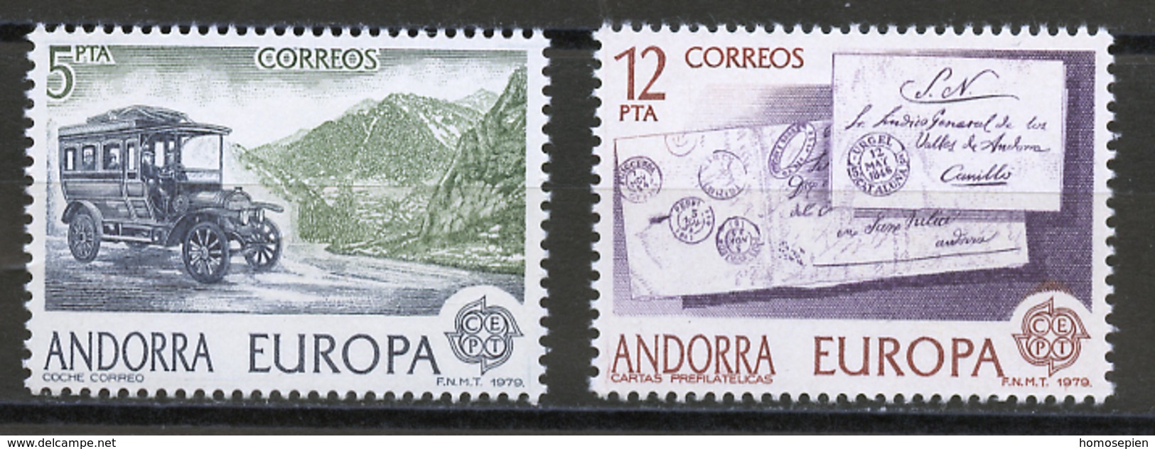 Andorre Espagnol - Andorra 1979 Y&T N°116 à 117 - Michel N°123 à 124 *** - EUROPA - Nuevos