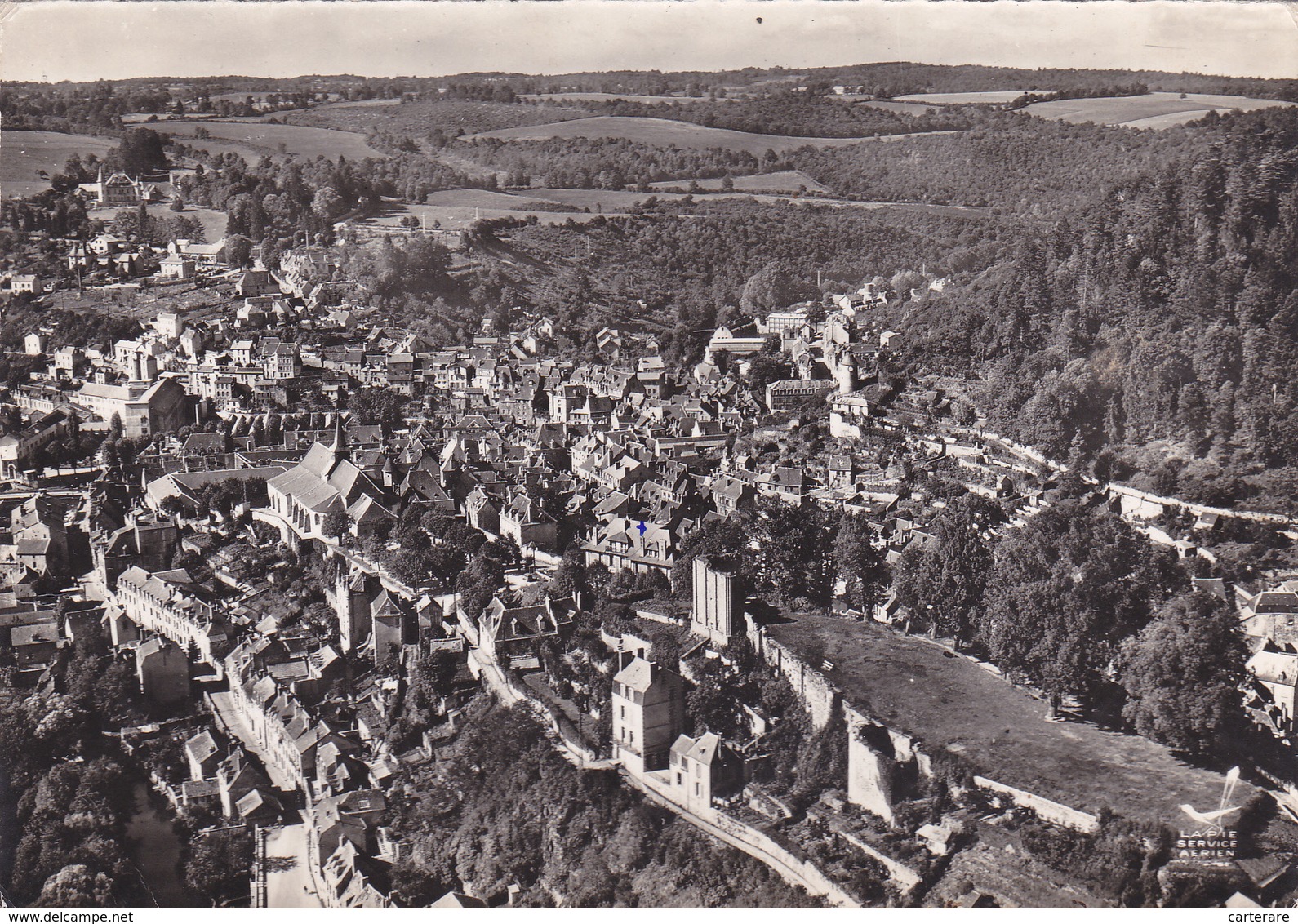 23,CREUSE,AUBUSSON,CARTE PHOTO AERIENNE LAPIE - Aubusson