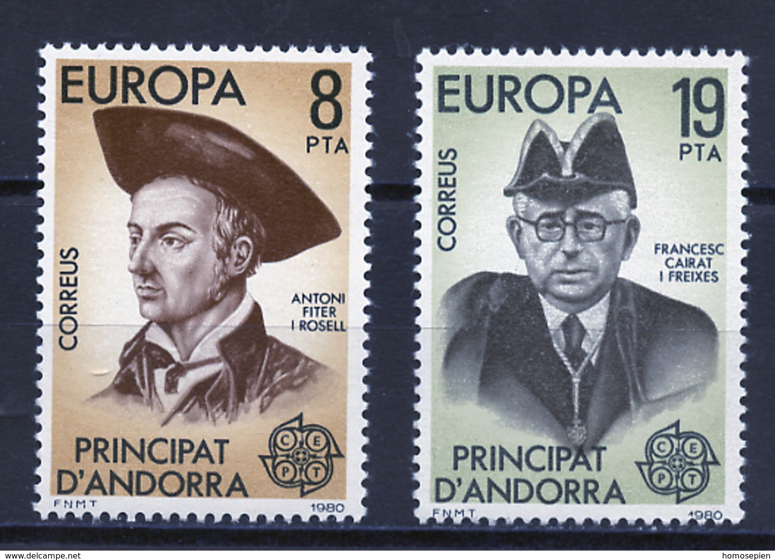 Andorre Espagnol - Andorra 1980 Y&T N°124 à 125 - Michel N°131 à 132 *** - EUROPA - Nuevos