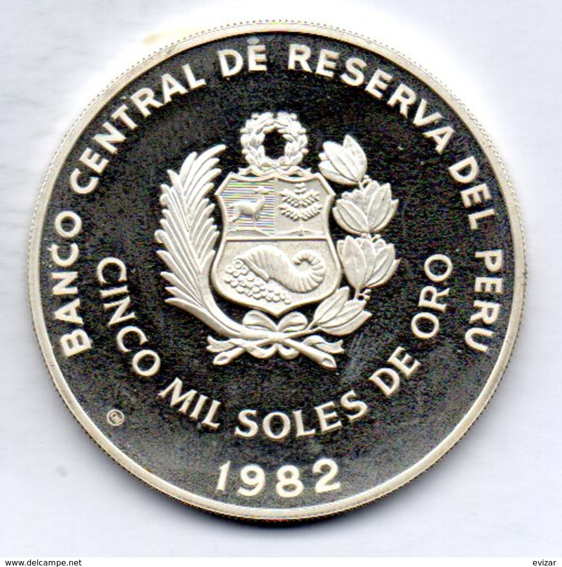 PERU, 5.000 Soles, Silver, Year 1982, KM #284 - Peru