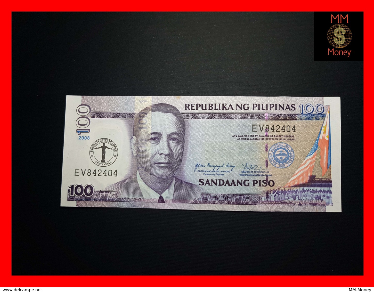 PHILIPPINES 100 Piso 2008 P. 199  *COMMEMORATIVE*  Spot   UNC - - Philippines