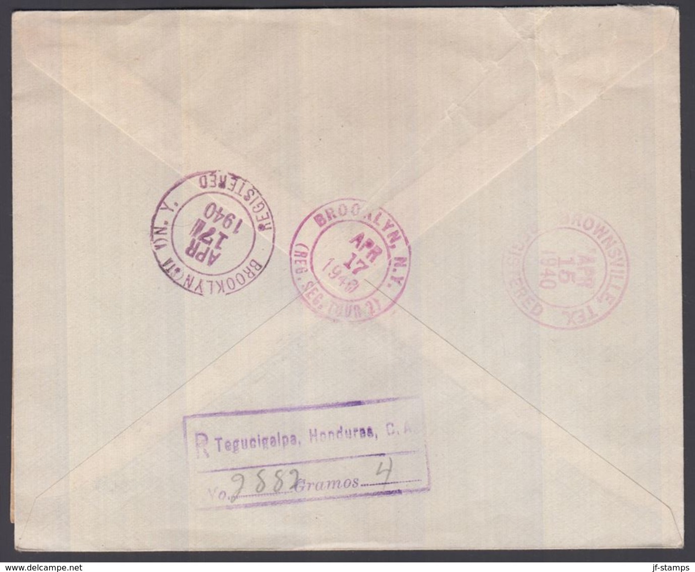 1940. HONDURAS. Perforated Block Panamerikan Union On FDC Tegucigalpa, Honduras ABR 1... (Michel Block 1A) - JF362110 - Honduras